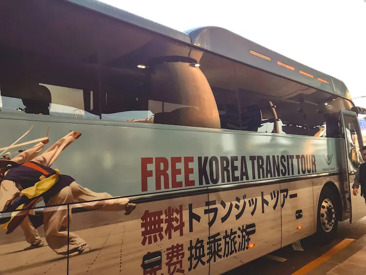 Free Korea Transit Tour bus