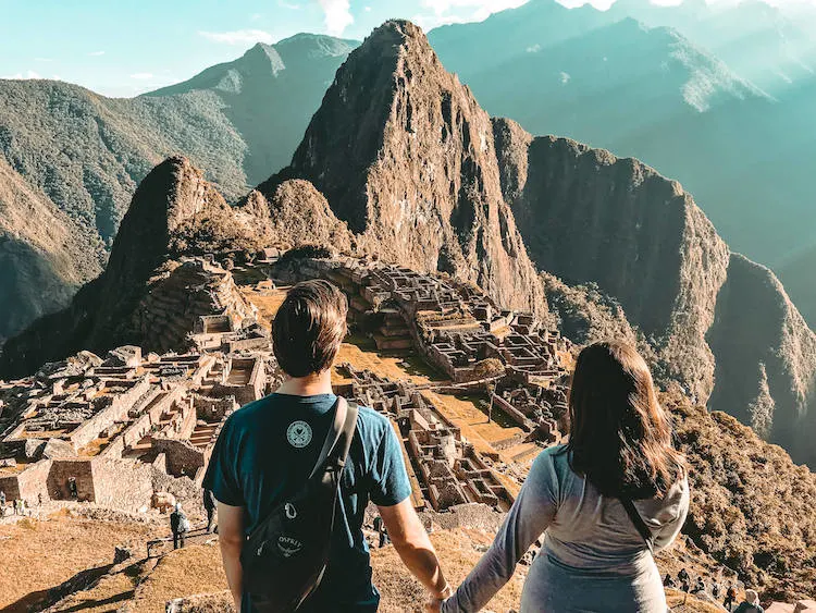 Kat and Chris overlooking Machu Picchu copy