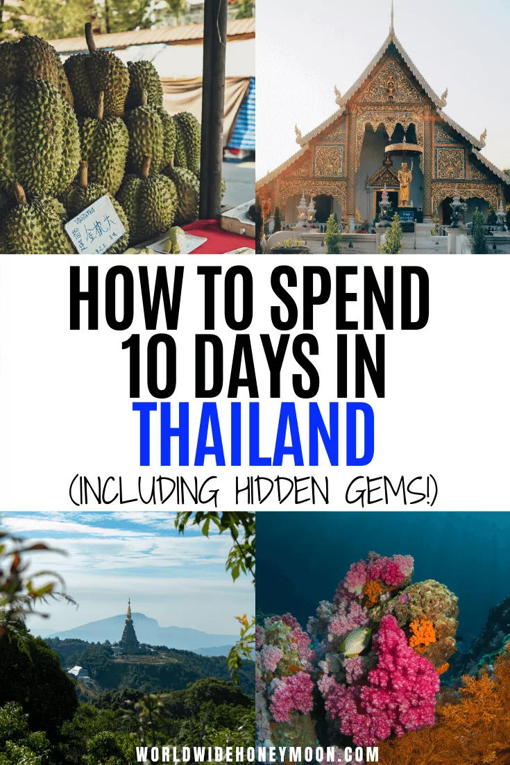 This is the perfect 10 Day Thailand Itinerary | Thailand in 10 Days | Thailand Trip | Thailand 10 Day Itinerary | Things to do in Thailand | Places to Visit in Thailand | Best Thailand Islands | Best Beaches in Thailand | 10 Days in Thailand Itinerary | 10 Days in Thailand Packing List | Thailand Travel Tips | Thailand Travel Destinations | Thailand Honeymoon Itinerary #thailanditinerary10days #thailandhoneymoon #10daysinthailand #thailanditinerary