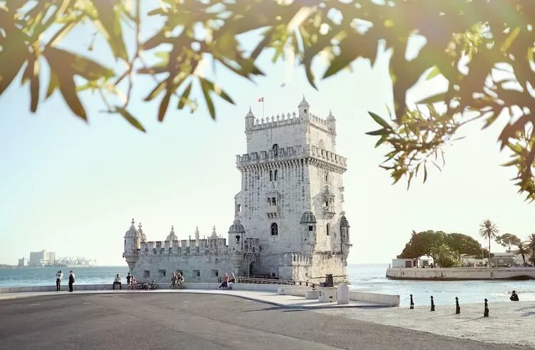 Belem Tower in the morning in Lisbon, Portugal