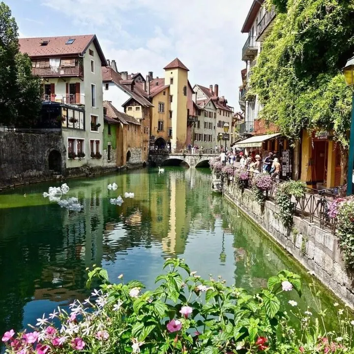 The canals of Annecy, France during 7 days in France