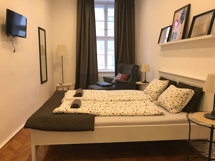 Airbnb in Budapest, Hungary bedroom