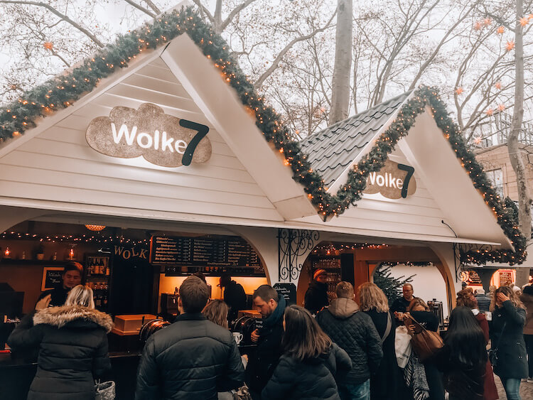 Angel Christmas Market in Cologne Gluhwein stand