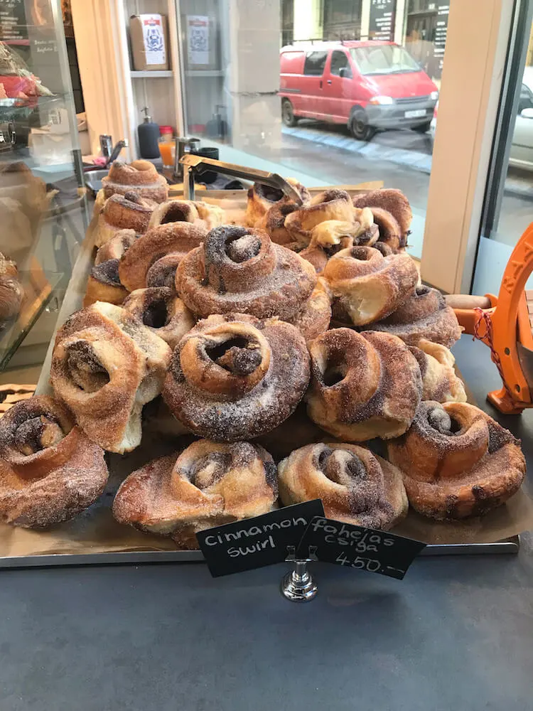 Aran Bakery in Budapest Cinnamon Swirl - Best restaurants in Budapest