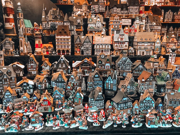Ceramic houses at the Cologne Alter Market Christmas market