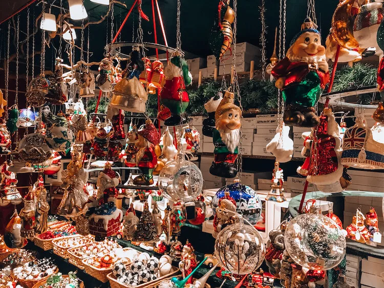 Christmas ornaments at the Christmas Markets in Cologne, Germany