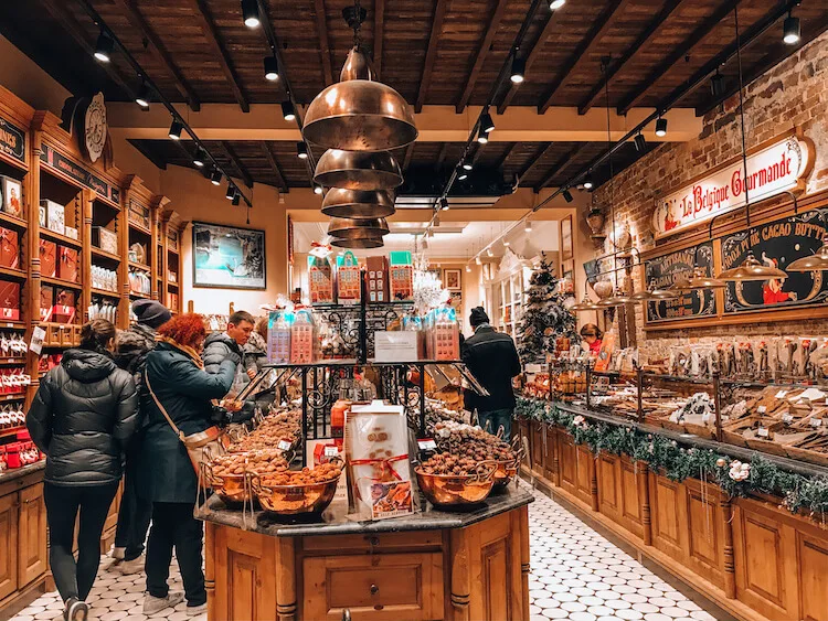 La Belgique Gourmande chocolate shop in Bruges- Day Trip to Bruges