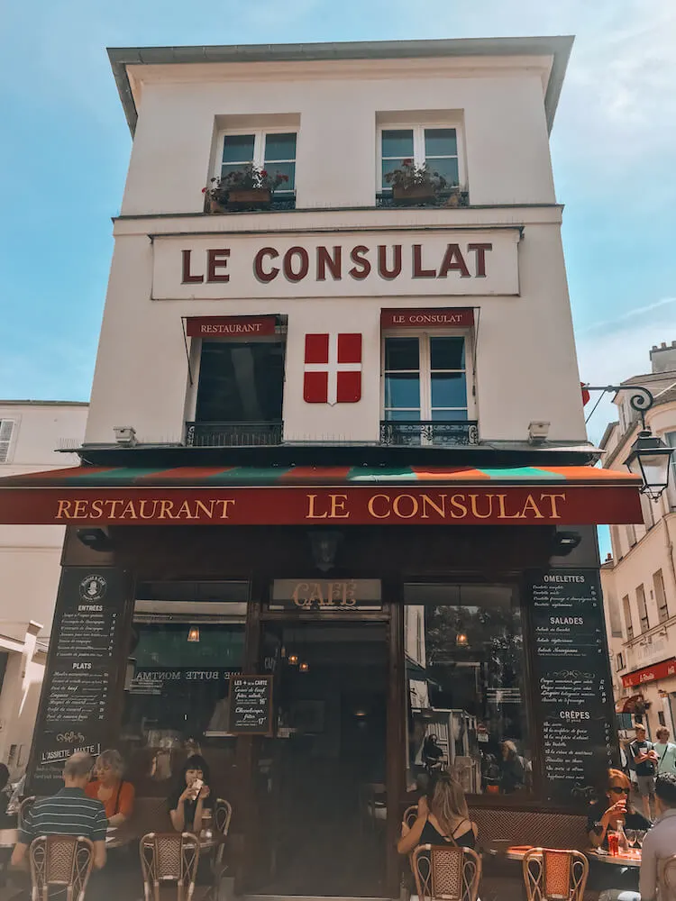 Le Consulat Cafe in Montmartre- Best arrondissement to stay in Paris for couples