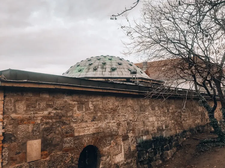 Outside of Rudas Baths in Budapest