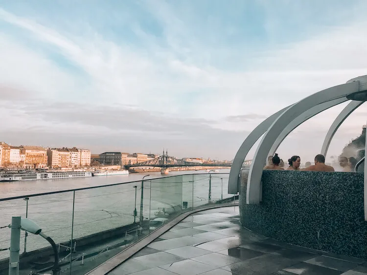 Rooftop spa at Rudas Baths