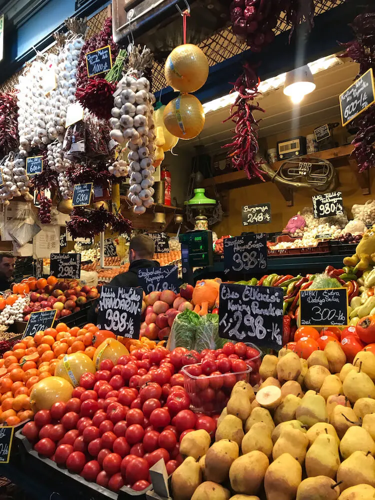 Veggie stand at Central Market Hall