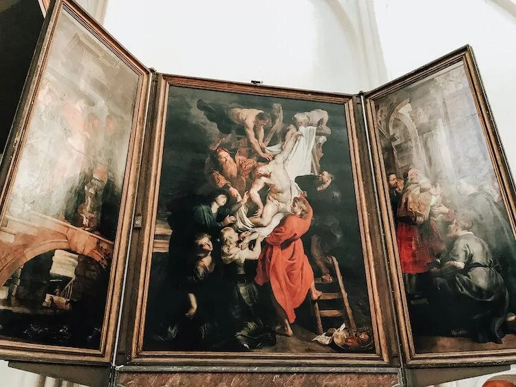 Descent From the Cross by Rubens at Our Lady of Antwerp Cathedral
