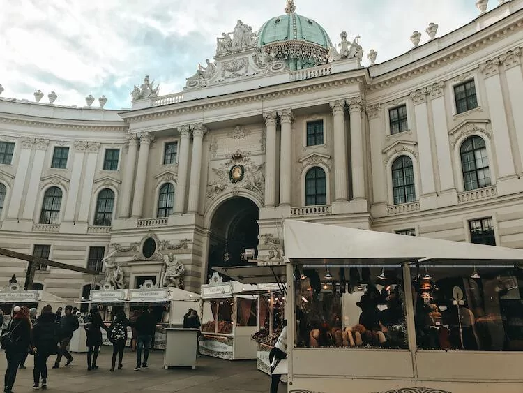 Hofburg Palace set up for the Christmas markets
