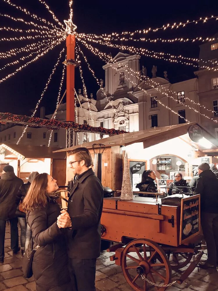 Kat and Chris at the Vienna Christmas Markets
