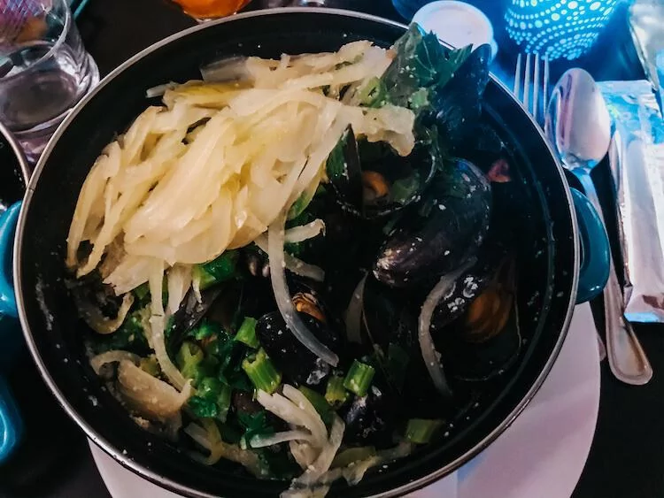 Mussels at De Bomma in Antwerp- Where to Eat in Antwerp