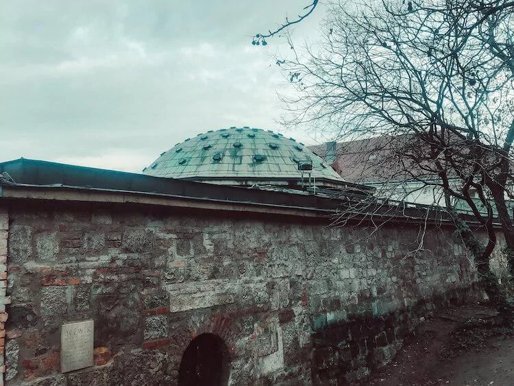 Outside of Rudas Baths Budapest