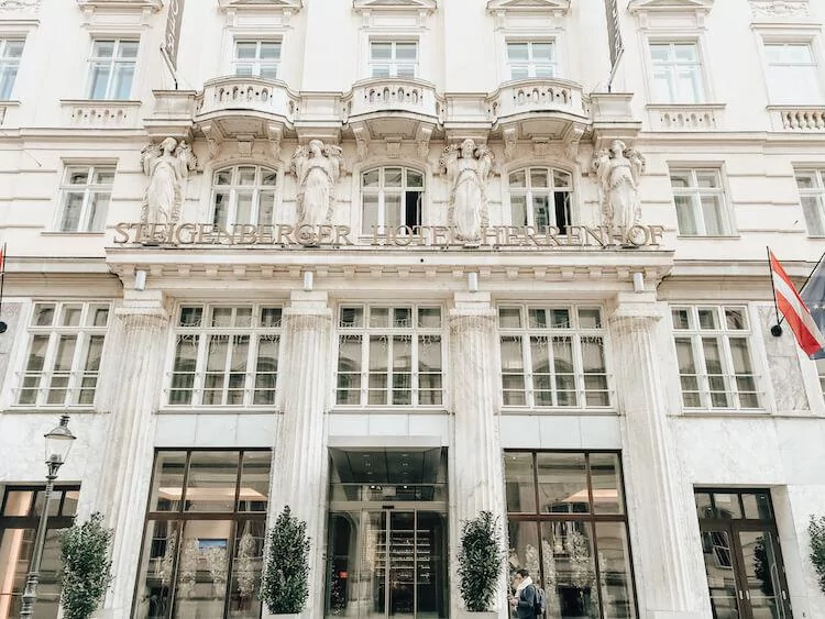 Steigenberger Hotel Herrenhof Entrance in Vienna, Where to Stay in Vienna