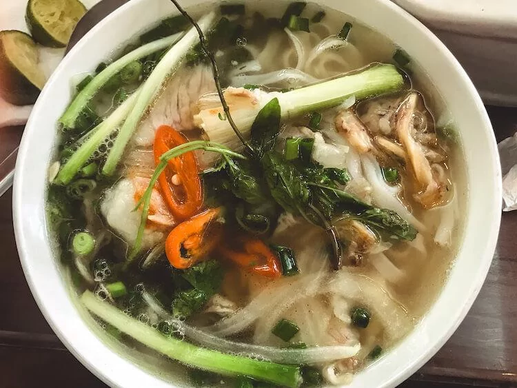 Beef pho in Vietnam- Romantic staycation ideas