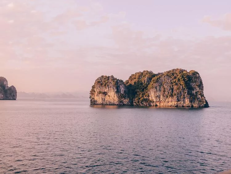 Halong Bay at sunset- Staycation ideas for couples