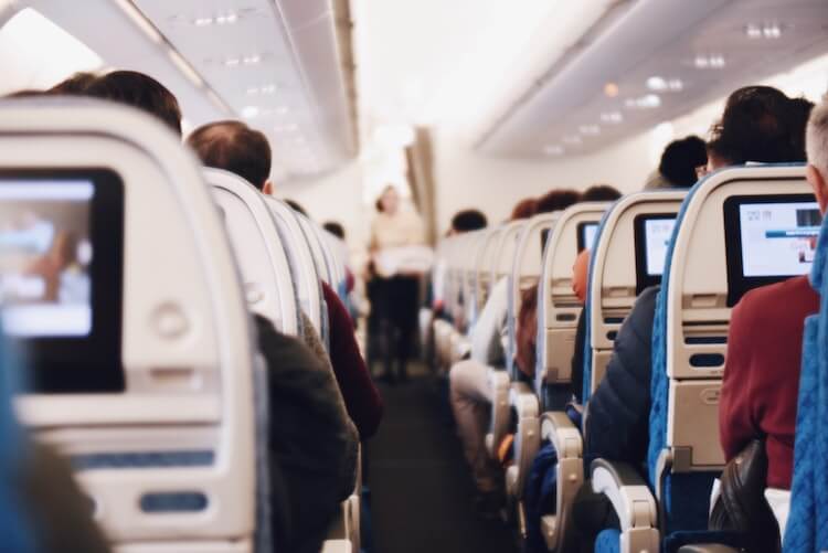 Inside of a plane