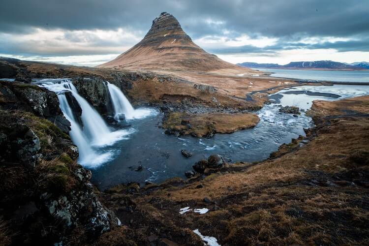 Kirkufell and waterfalls in Iceland