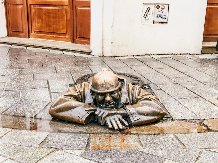Man at Work Statue in Bratislava in One Day