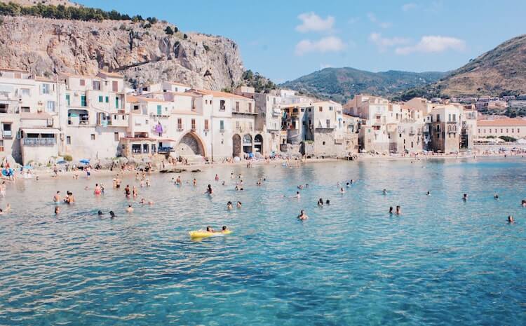 Beautiful beaches off the coast of Sicily