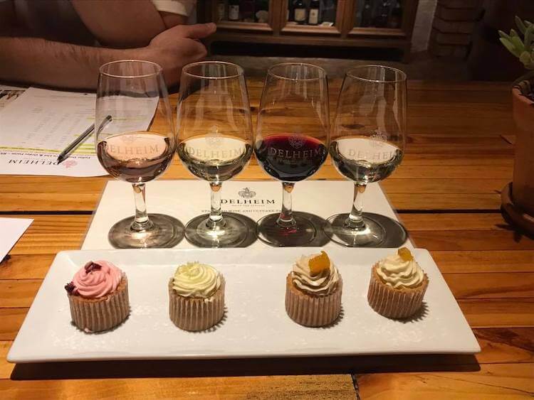 Delheim wine and cupcake pairing- Day Trips From Cape Town
