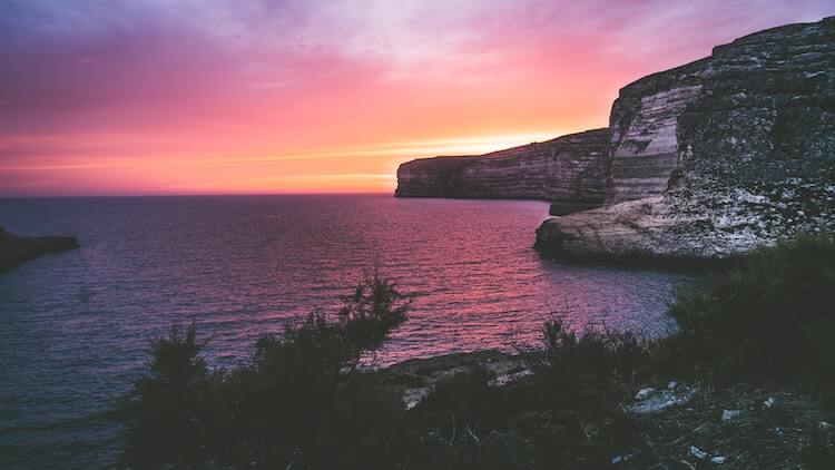 Sunset in Gozo Island, Malta
