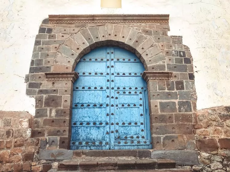 Blue door in Cusco