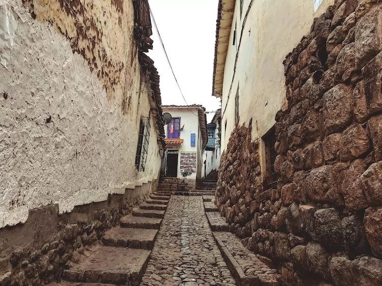 Cobblestone streets of Cusco
