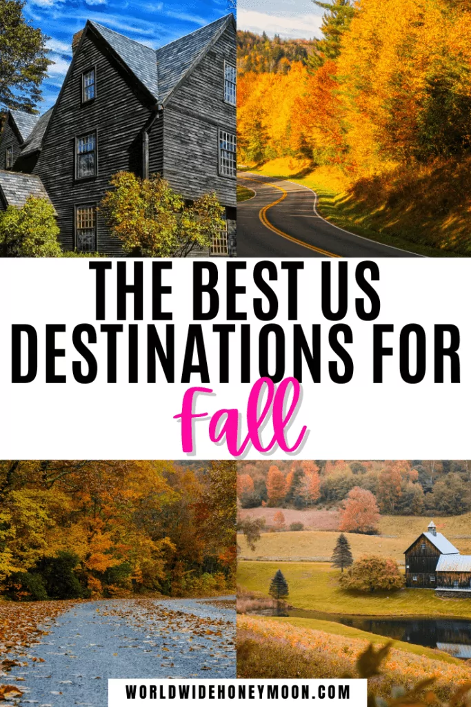 These are hands down the best US fall destinations | US Fall Travel Destinations | Best Fall Destinations in the US | Best US Destinations in the Fall | Fall Honeymoon Destinations in the US | US Honeymoon Destinations in the Fall | Fall Getaways US States | Fall Getaways East Coast | Autumn Weekend Getaway | Fall Travel Destinations USA | Best Fall Road Trips | Fall Destinations USA | October Travel Destinations US