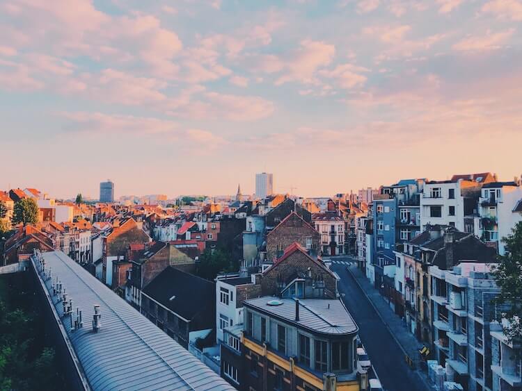 Views of Brussels at sunset- Brussels in one day