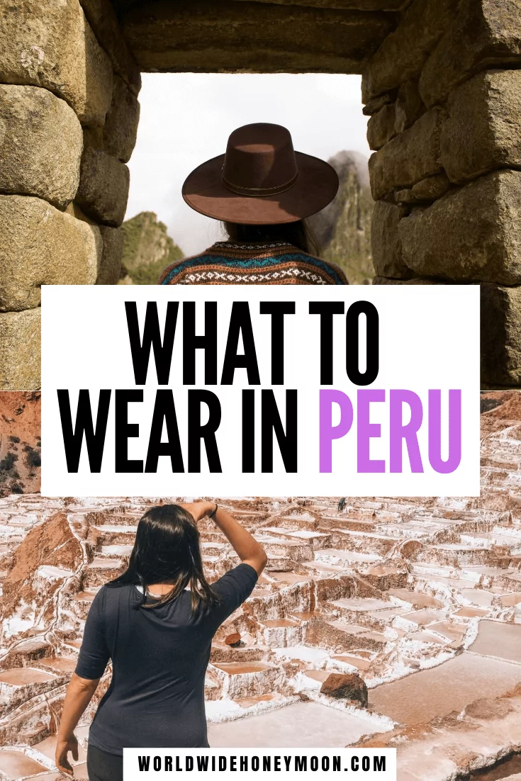 The ultimate Peru packing list including cities, trekking, and the Amazon Rainforest in just a carry on | Peru Packing List Women | Peru Packing List June | Peru Packing List Clothes | What to Pack for Peru | Peru Outfits | What to Wear in Peru | Packing Checklist for Peru #perupackinglist #peruoutfits #perutravel #peru