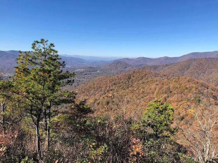 Asheville Hiking in the fall - Best Fall Vacations in the US