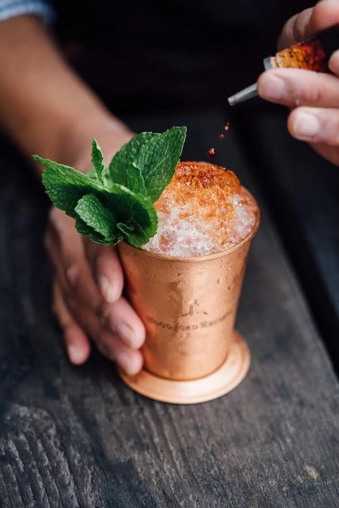 Mint julep cocktail