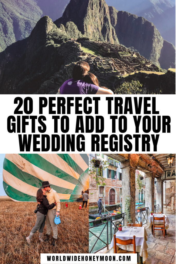 From honeymoon fund ideas to gifts for the honeymoon, these are the perfect wedding registry gifts | Wedding Gift Ideas | Honeymoon Gift Ideas For Couple | Wedding Gift Ideas for Bride and Groom | Wedding Gifts | Wedding Registry Ideas Unique | Wedding Registry Must Haves | Honeyfund