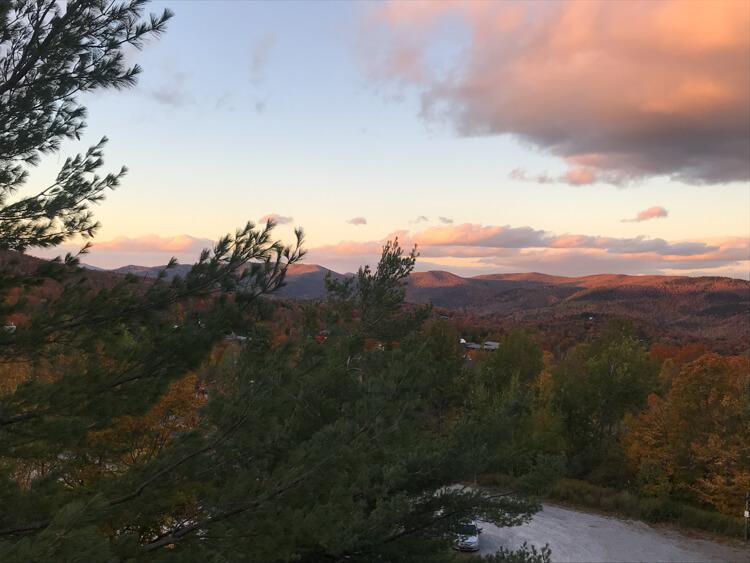Views of the Green Mountains in Vermont from Airbnb in Killington