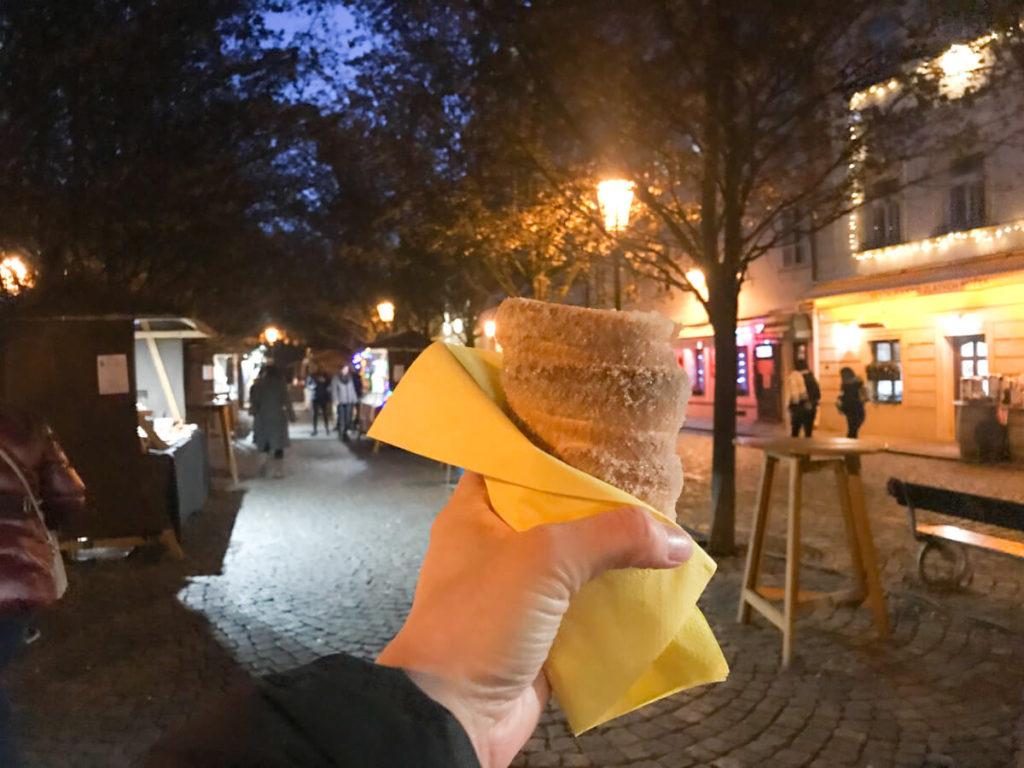 Chimney Cake during the best Christmas Markets in Prague