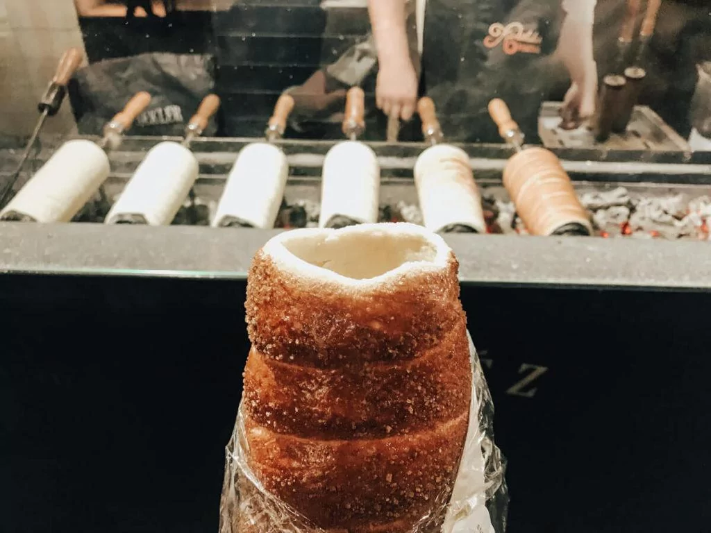 Chimney Cake from the Budapest Christmas Market - Christmas Market Trip