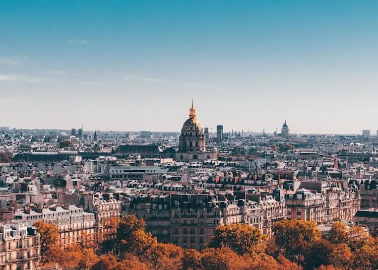 Paris bird's eye view fall