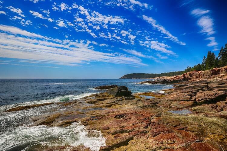 Acadia National Park shoreline in Maine