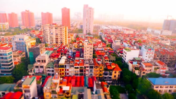 Bird's eye view of the Hanoi Skyline - 1 Day in Hanoi