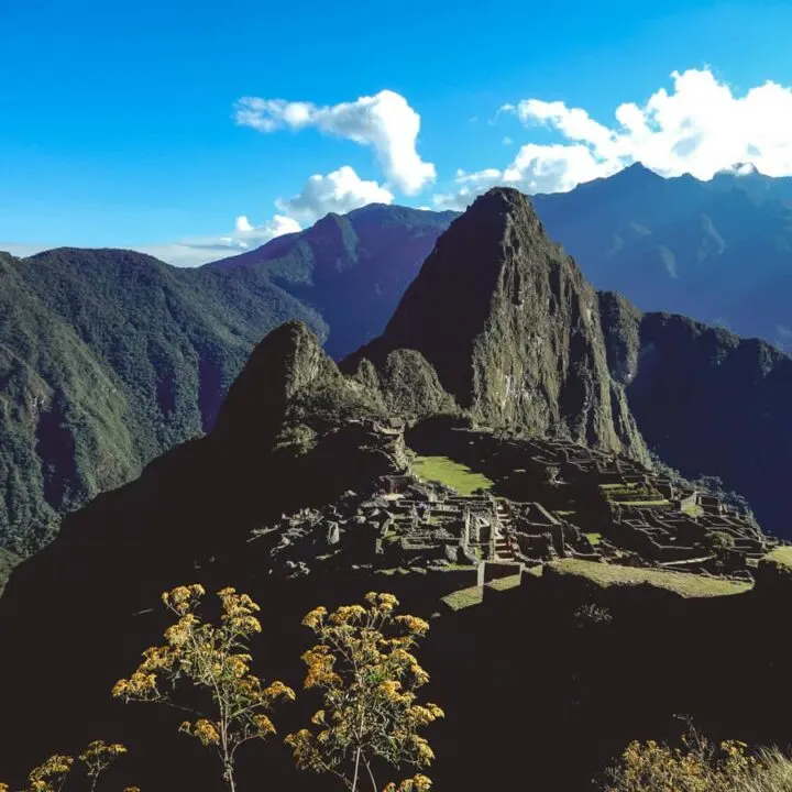 How to Spend 2 Weeks in South America Podcast Episode - Machu Picchu on a sunny day