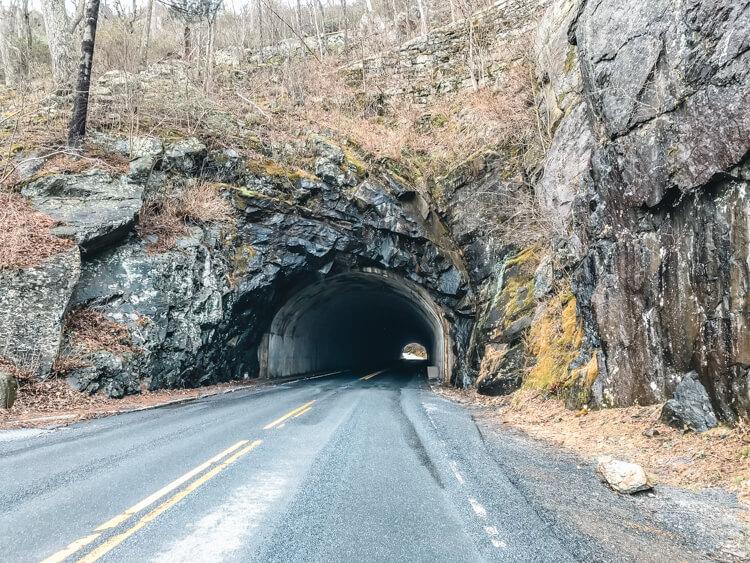 Mary's Rock Tunnel entrance in Shenandoah National Park - Things to do in Shenandoah National Park