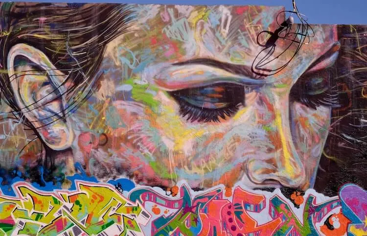 Mural of a woman at the Wynwood Walls in Miami