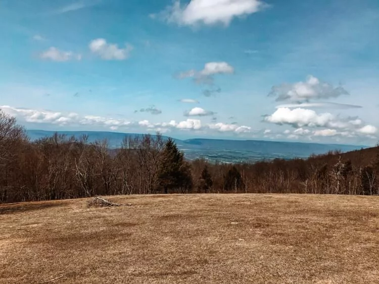 Overlook of Skyline Drive on a sunny day