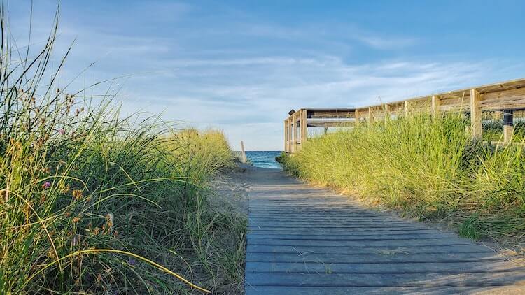 Path leading to the beach in the Upper Peninsula Michigan