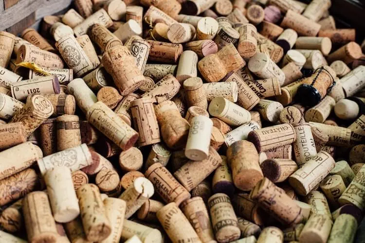 Several wine corks