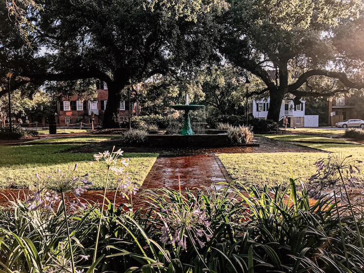 Columbia Square with Fountain